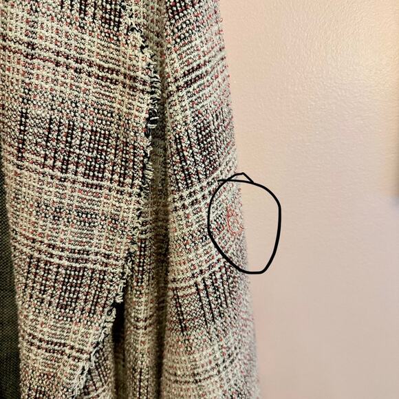 Max Studio Pink Black Tweed Fringe Open Blazer 3XL - Picture 8 of 12